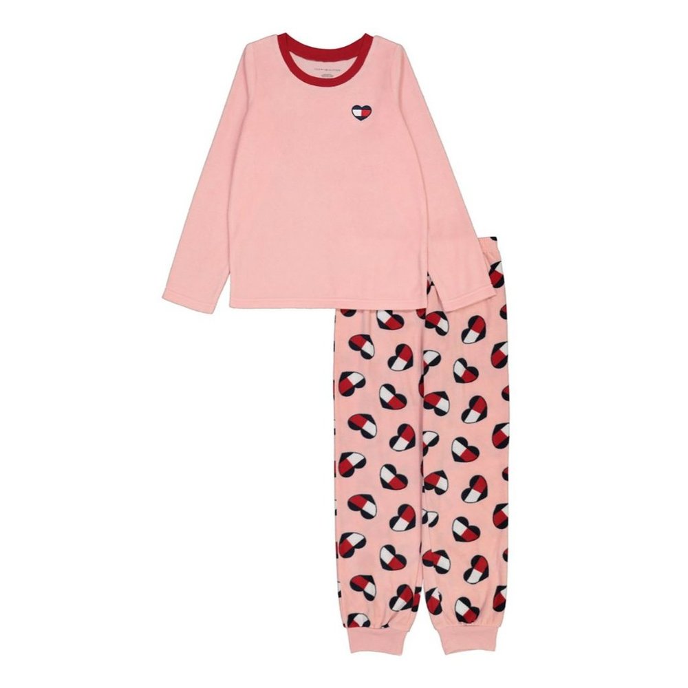 love this product Tommy Hilfiger | Soft Pink Logo Heart Pajama Set - Girls